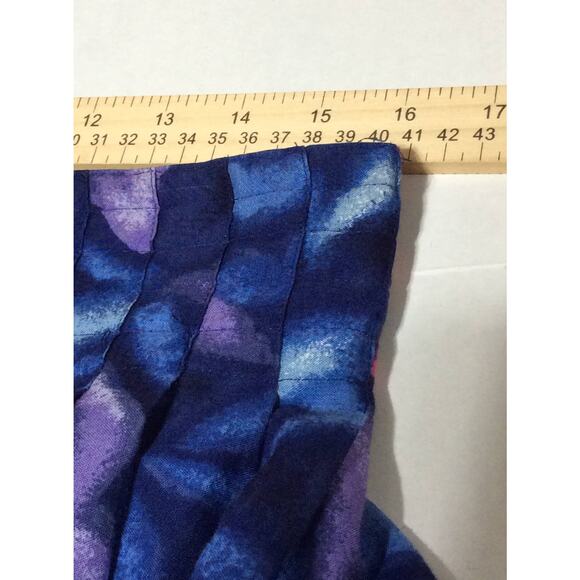 Vintage Ann Taylor Women's Floral Roses Pull On Maxi Skirt Retro Blue Y2K Small - Picture 7 of 13